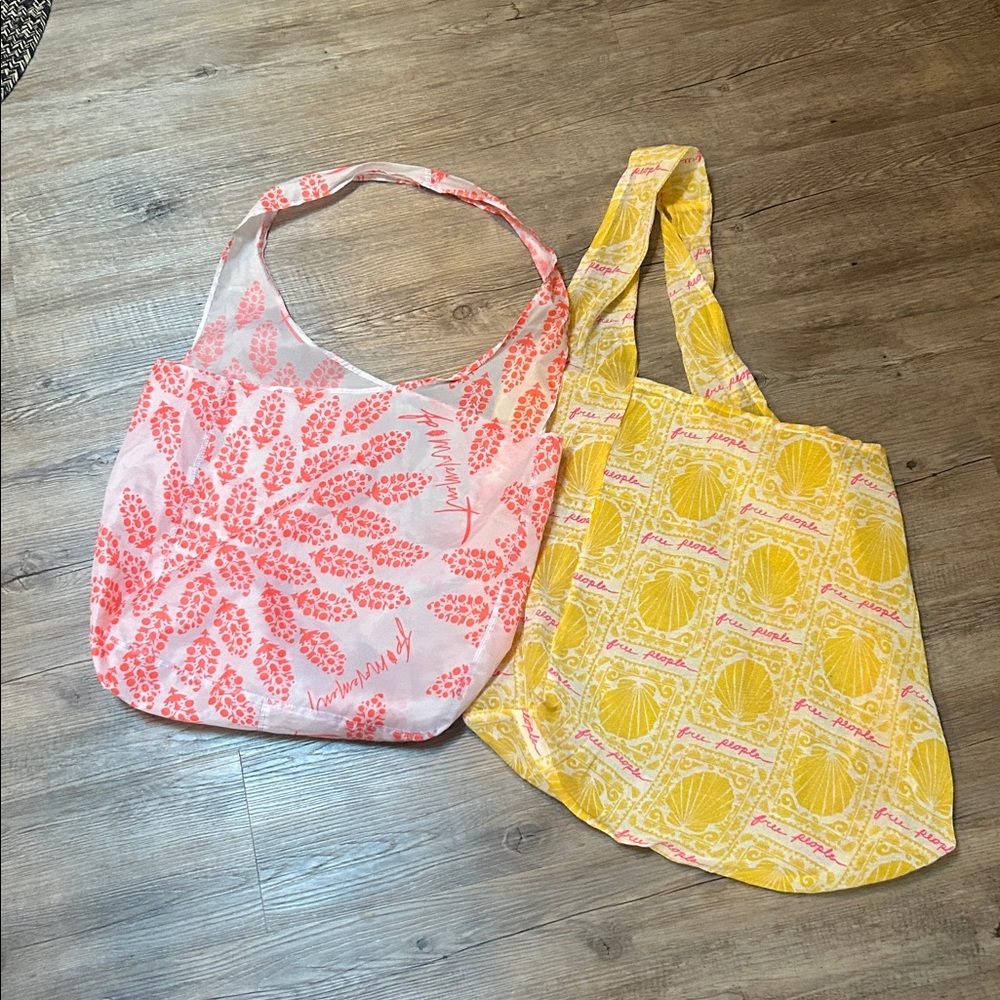Free People Shell Large Eco Reusable Totes Shoulder Hobo Bags Boho FP Movement 2 - Picture 4 of 4